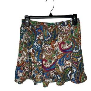 Show Me Your Mumu Multicolor Paisley Skater Mini Skirt